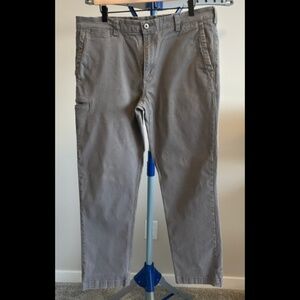 Duluth Trading - Men's DuluthFlex Ballroom Slim Fit Khaki Pants 40x30 Gray